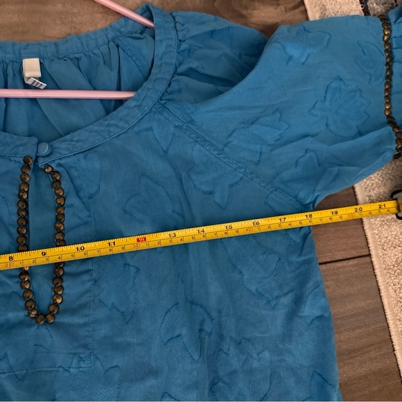 Vix Paula Hermanny Womens Cover Up Tunic  Sz M Cotton Boho Fairy Belted  Blue - Picture 13 of 14